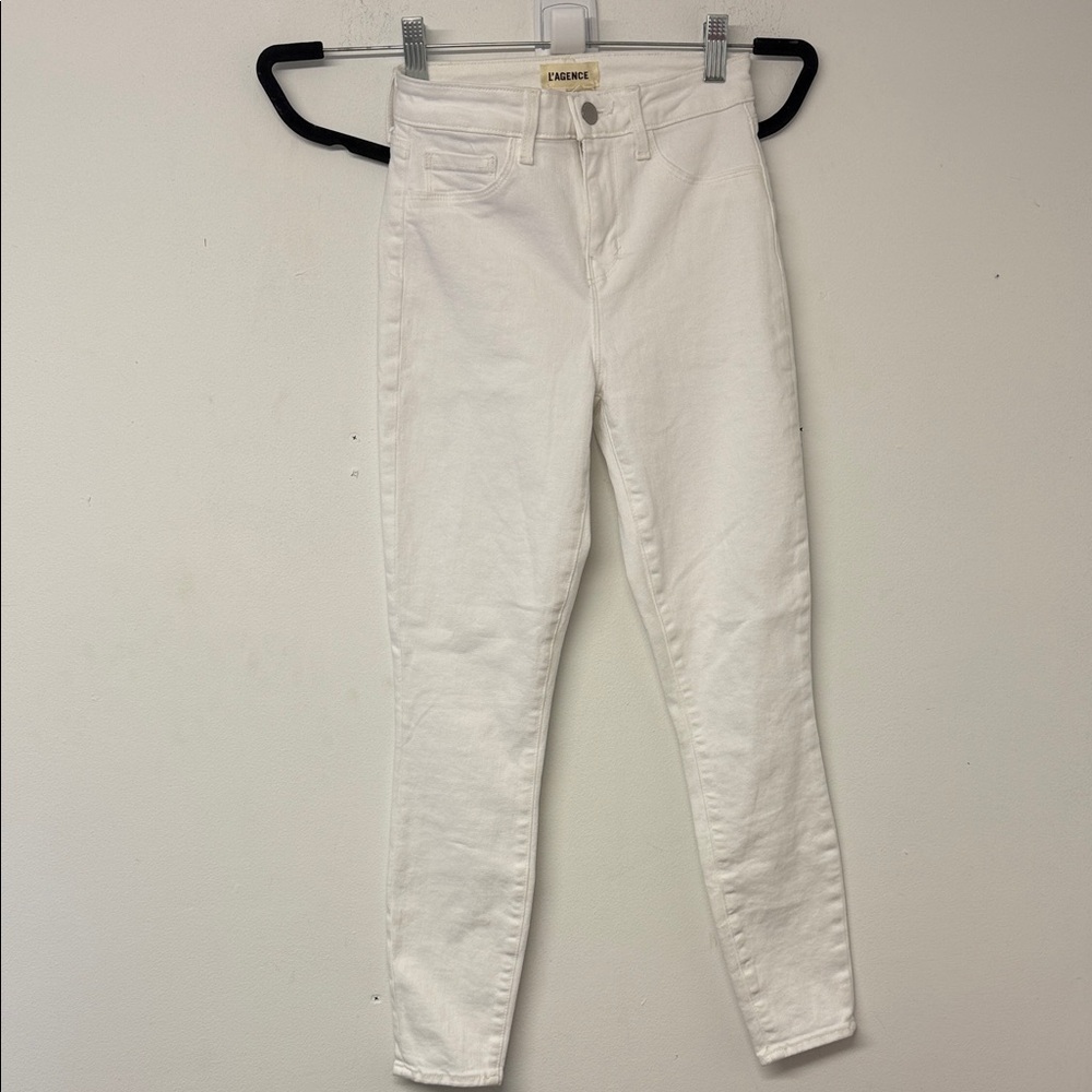 L'AGENCE Women's Crisp White Skinny Jeans
